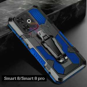 Casing Hp Untuk Inifnix Smart 8/Smart 8 Pro New Case Armor Belt Clip Terbaru Bisa Kick Standing