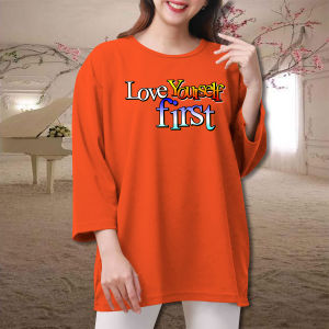 Kaos Wanita Dewasa Jumbo Oversize Lengan 3/4 Kekinian Korean Style Premium Terbaru Murah Cod First