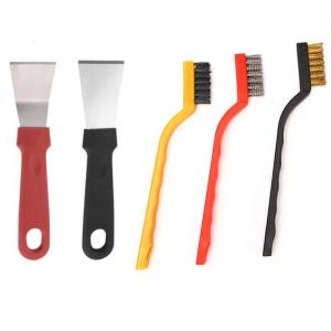 5ชิ้นเตาแก๊สที่มีประสิทธิภาพแปรงขนแปรงเตาแก๊สคราบน้ำมันเครื่องมือในบ้านแปรงทำความสะอาดในห้องครัว