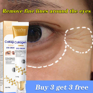 Collagen Eye Cream Mencerahkan mata 20g kantung mata penghilang Mata Panda Penghilang Kantung Mata Krim Mata Memudar Krim mata anti kerut Krim mata mencerahkan Menghilangkan lingkaran mata hitam Krim