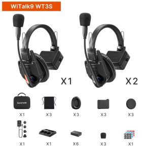 Saramonic Witalk9 Wireless Headset Full-duplex Intercom Communication System for Filmmaking TV Production Sports Events