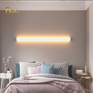 Modern Wall Lights Frosted Black LED Long Wall Sconce Warm White Acrylic Indoor Wall lamp for Bedroom Living Room Hallway