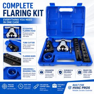 🔶Complete Copper Tube Flaring Tool Set (1/4" to 3/4") | 45° Eccentric Taper Design | Ideal for Refrigeration & Plumbing in PH