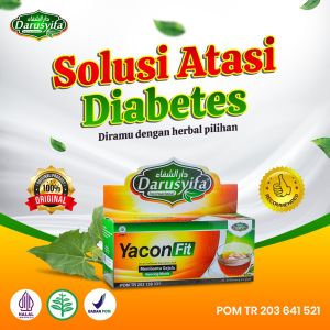 Teh Celup Daun Insulin Yakon/Yaconfit Darusyifa Obat Herbal Diabetes Asli Original