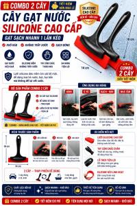 Cây Gạt Nước Silicone Cao Cấp COMBO 2 CÂY – Cây Lau Kính Gạt Nước Ô Tô Nhà Tắm Đa Năng