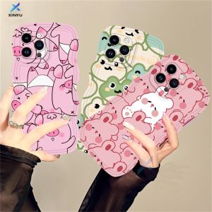 (Lokal Ready) Xinyu Casing hp iPhone 14 14 Pro Max 11 13 Pro Max 11 Pro Ma 12 XR XS MAX 6 6S 7 8 Plus SE 2020 Wave Edge Creative Text and Flowers TPU Cover CaseKoi
