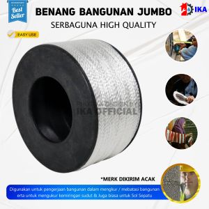 BENANG NYLON BANGUNAN 50METER BENANG NYLON BENDERA LAYANGAN TANPA SAMBUNGAN MURAH 1 ROLL KUAT BAGUS