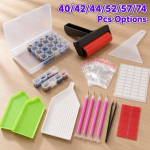 Wonderful Days Diamond Painting Tool Kit Set 44 74 Pcs Storage Box Grid Sticky Pen Tweezers For Beginners