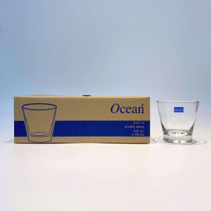 Cốc thủy tinh loe cafe cốt dừa Ocean Centra Rock B16112 345ml bộ 6 cái Ly thủy tinh cao cấp Glazz Home