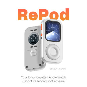 RePod Aluminum Alloy Protective Case for Apple Watch Series 7/8/9 Apple Watch Case  with Click Wheel Design