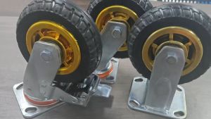 ล้อยางสำหรับงานหนัก+เสียงเบาขณะเดิน+6 นิ้ว 8 นิ้ว+สามารถหมุนได้ 360 องศา+สามารถกำหนดทิศทางได้+สามารถเบรกได้