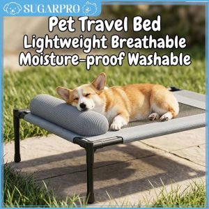 Cat Travel Bed Elevated Breathable Moisture Proof Removable Washable Foldable Pet Bed Summer