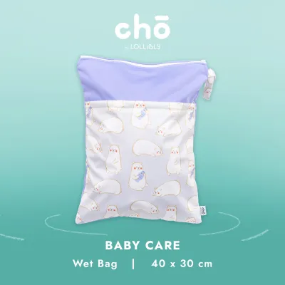🇸🇬 Cho Momo Bunny Maru Bear Baby Diaper Waterproof Wet Bag Nappy Bag Washable Swimming Bag (40 x 30cm)