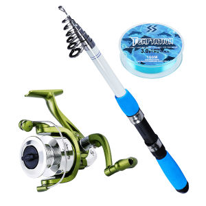 Fishing Rod Reel Set Glass 1.0m-1.8m Fishing Pole 5.2:1 Gear Ratio 6BB Spinning Fishing Reels with Fishing Line Gift