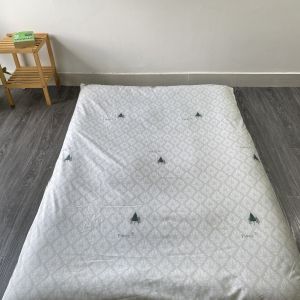 Áo bọc nệm Fukoji hình cây thông nhỏáo nệm topper xuất Nhật cao cấp size 1mx2m1m2x2m1m4x2m1m6x2m1m8x2m