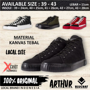 Sepatu Sneakers Pria ARTHUR Blucrat Cowok Laki Dewasa Sekolah Kanvas Casual Keren Model Terbaru