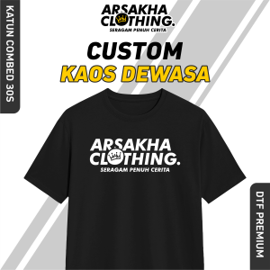 Kaos Custom Desain Suka 65K Baju Distro Katun Combed 30s by Arsakha Clothing