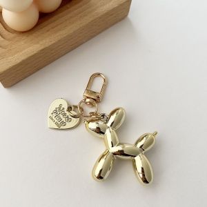 Gantungan Kunci Baloon  Liontin Aksesoris Gantungan Kunci Dog Balon Bunga Coklat Liontin Tas Wanita Cute Keychain Lucu Gaya Vintage