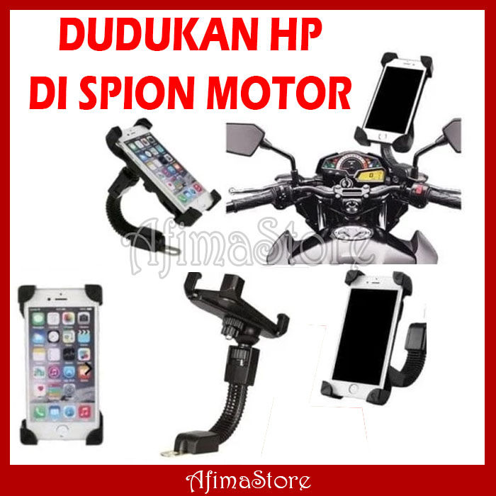 Smartphone Holder Hape Holder Phone Di Spion Motor Muat Untuk HP