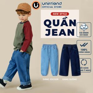 Quần jean dài co giãn vải denim rộng rãi thoải mái cho bé trai và bé gái Unifriend Hàn Quốc U950H Size 2-14 tuổi