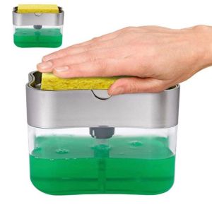 PROMO (BISA COD) Dispenser Sabun Cuci Piring & Holder Spons Cuci Piring 2in1