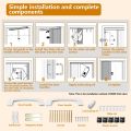 PVC Accordion Door folding Sliding Door Indoor Partition Track Door Bedroom Sliding Doors Kitchen Retractable Door. 