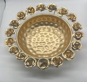 Handicraft Rose metal Urli for Home Decoration/ Diwali Decoration/Festive Decoration