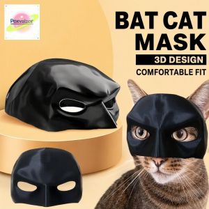 3D Bat Cat Mask Funny Half Face Cosplay Prop Party Pet Costume Accessory For Cats Dress Up