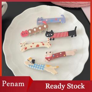 [PAM] Phim Hoạt Hình Tóc Clip Dễ Thương Mèo Hình Dạng Bên Bangs Clip Trang Điểm Công Cụ Cho Nữ Phụ Nữ Kẹp Tóc Cô Gái Mũ Nón Phụ Kiện Quà Tặng