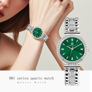 นาฬิกา WANCHEN STARSKY ผู้หญิง หรูหราธุรกิจสแตนเลส แฟชั่น นาฬิกาควอตซ์ กันน้ำ นาฬิกาข้อมือ