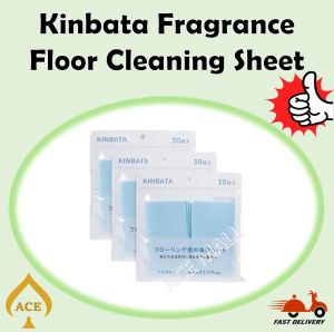 Kinbata Advanced Fragrance Floor Cleaning Sheet - Multi-Surface Antibacterial Odor Control 30-Pack