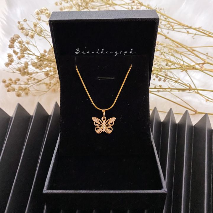 Minimalist Butterfly Necklace Tala By Kyla Inspired Minimalist