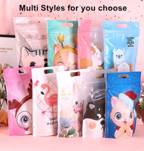 Lovely Cat Zipper Bags Reusable Snack Saver Bag Nuts Candy Cookies Bag Leakproof Food Sandwich Fridge Freezing Food Storage Bag