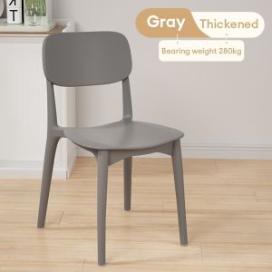 BONA Multi-Color Nordic Plastic Chair Dining Chair Stackable Home Office Chair Thickened Coffee Chair Study Chair 餐椅
