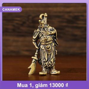 【CANAMEK】 Rắn đồng tinh khiết Guan Gong dao thanh kiếm xe Keychain Mặt dây chuyền hành lý túi treo trang sức phụ kiện Brass Móc Chìa Khóa Vòng Quà Tặng