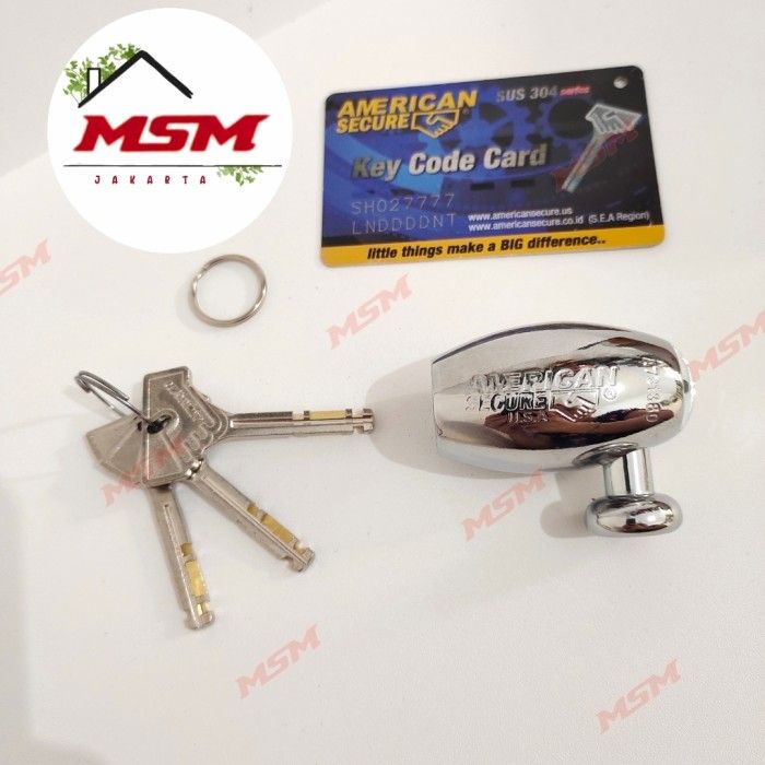 Kunci Gembok Cakram Motor Original American Secure Safety Lock Cakram