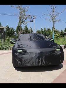 3 Lapisan tebal Black Car Cover Outdoor Protection Hitam Penutup Kereta Rain Waterproof Myvi 汽車罩