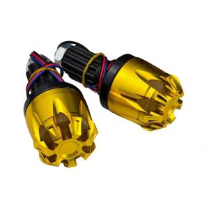 ฝาครอบมือจับรถจักรยานยนต์ทนต่อสภาพอากาศมีโหมดไฟ LED ปรับได้ติดตั้งง่ายโครงสร้างพลาสติกโลหะ