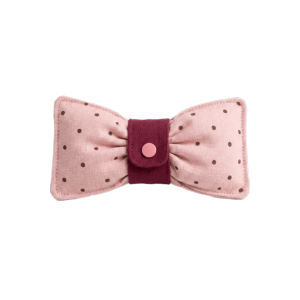 OOC Snap Button Closure Polka Dot Eyeglass Case Pink Color Bow Tie Shape Eyewear Case Y2K Portable Size Glasses Storage Bag Daily Use
