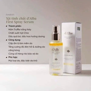 Serum Xịt Khoáng dAlba First spray Chiết Xuất Nấm Trắng Căng Bóng Da 50ml/100ml