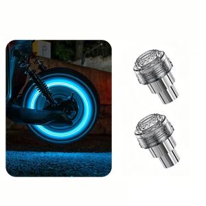 HCHC MALL 2Pcs Chống thấm nước Nắp van lốp xe có đèn Một màu/Bảy màu Cảm biến chuyển động Đèn trang trí bánh xe Phổ quát Tiết kiệm năng lượng Đèn LED Neon nhấp nháy Phụ Kiện Ô Tô