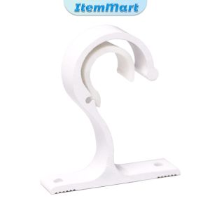 ItemMart Durable Window Curtain Drapery Rod Holders Bracket DIY Rome Pole Curtain Brackets