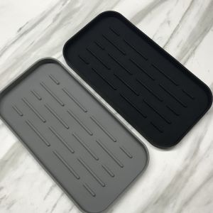 Silicone Sponge Tray Kitchen Organizer Tray Kitchen Gadgets Kitchen Sink Holder Tray for Sap Dispenser Dish Washing Accessories Silicone Sponge Tray