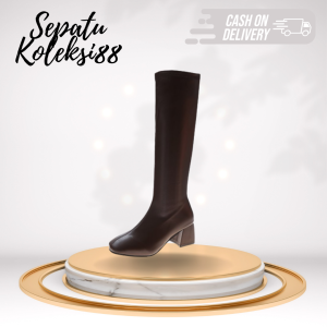 Sepatu Boots Panjang Flat wanita Fashion 236 Sepatukoleksi
