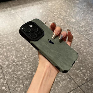 Crashstar Với Logo Lông Da Chống Vân Tay Mềm Mại Chống Sốc Ốp điện thoại cho iPhone 16 15 14 Pro Max Cộng Với 13 12 11 Pro Max Đơn Giản Ốp điện thoại Chống Rơi Vỏ Điện Thoại Với Ống Kính bọc hoàn toàn Máy Ảnh Bảo Vệ Bán Chạy