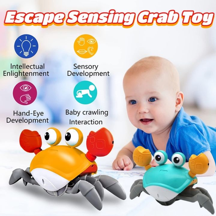 Electric Induction Crab Toy Automatic Obstacle Kids Toys with Music