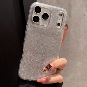 INS Bling Sparkling Glitter Phone Case For iPhone Air 17 16 E 15 14 13 12 11 Pro Max Plus Mini Camera Protection Shiny Cover