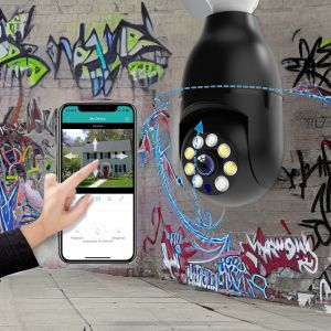 CCTV LAMPU PANTAU LEWAT HP KAMERA PELURU E27 LAMPU MULUT SIPUT HOME WIRELESS WIFI NETWORK HD KAMERA PEMANTAUAN JARAK JAUH CERDAS
