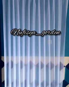 Gorden vitrase polos daleman gorden tipis siang transparan gorden jendela ukuran 200x200