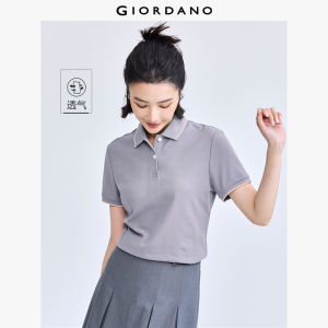 Giordano ผู้หญิง เสื้อยืดPOLOแขนสั้นปิเก้ทรงเข้ารูป Free Shipping 05311399